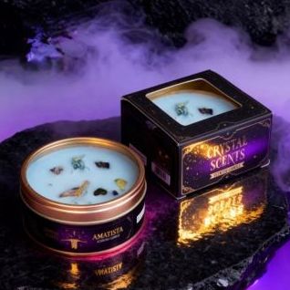 Vela aromatizada Amatista-AROMA CRYSTAL